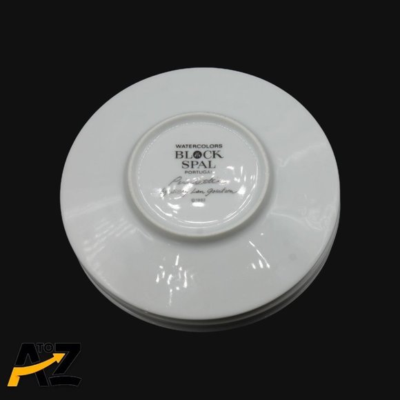 Vintage Block Spal Poinsettia Pattern China Demitasse Cup Saucer Set - Set of 4 - Picture 10 of 12